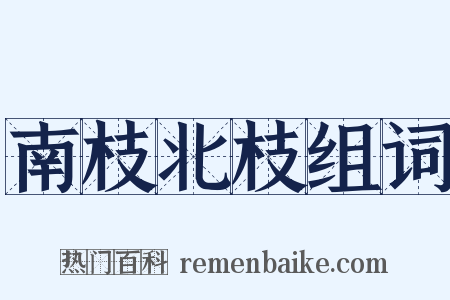 南枝北枝组词是什么意思的图片